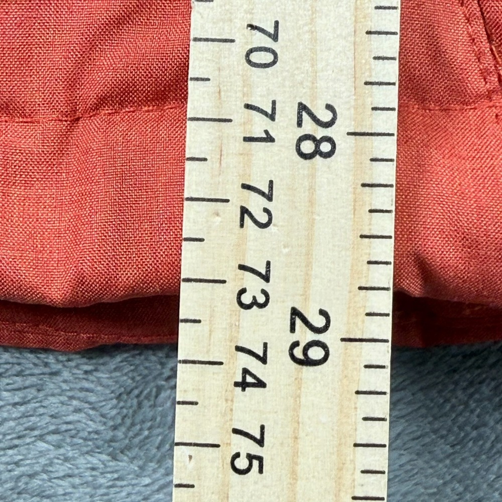 DOWN FKOW Men's XL Orange Ski Coat Quilted Puffer Insulated Removeable Hood - Picture 8 of 14
